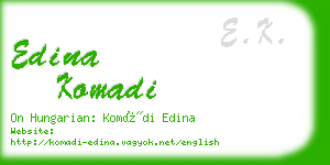 edina komadi business card